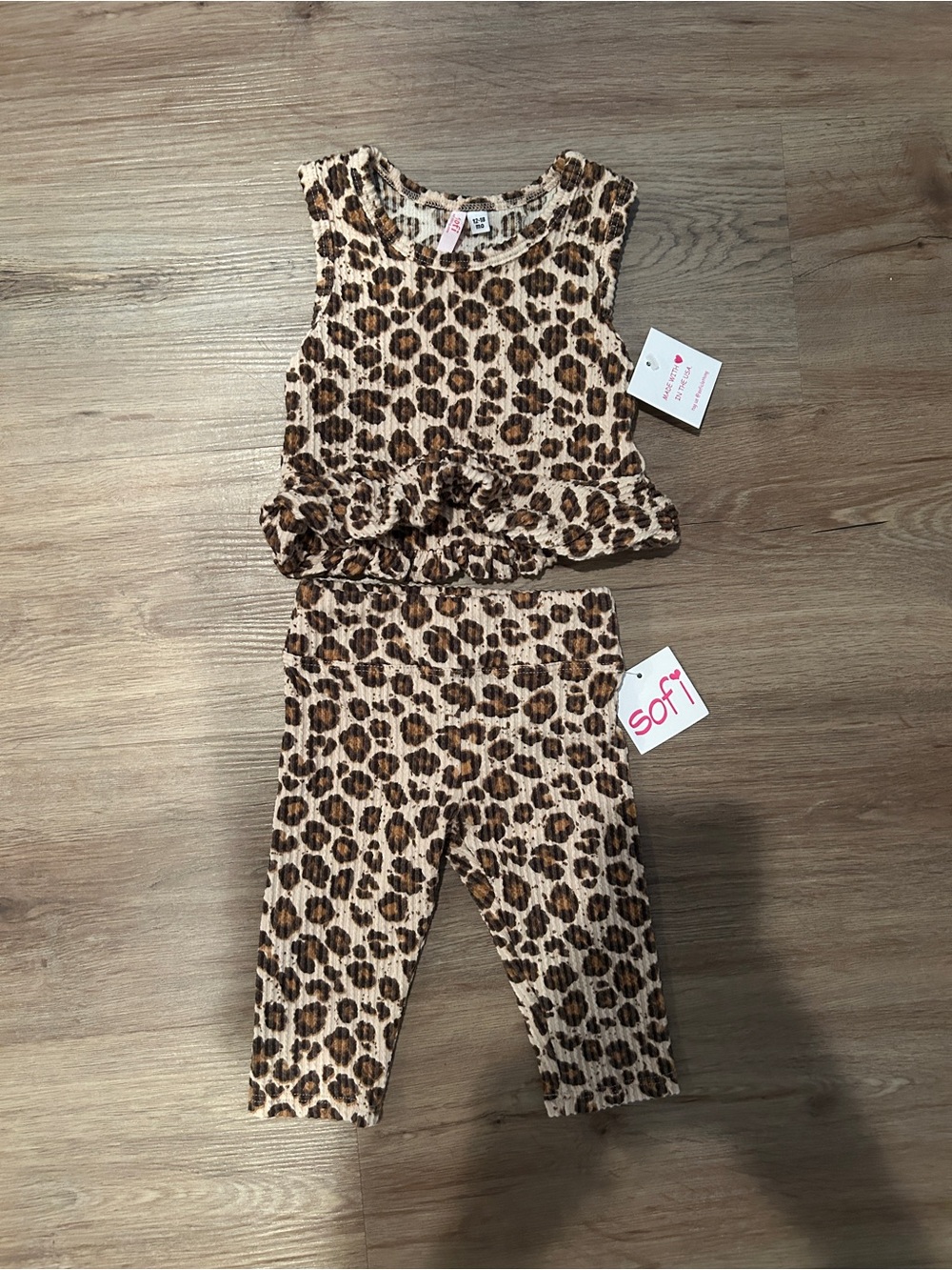 Sofi Leopard Print Ruffle Two-Piece Set